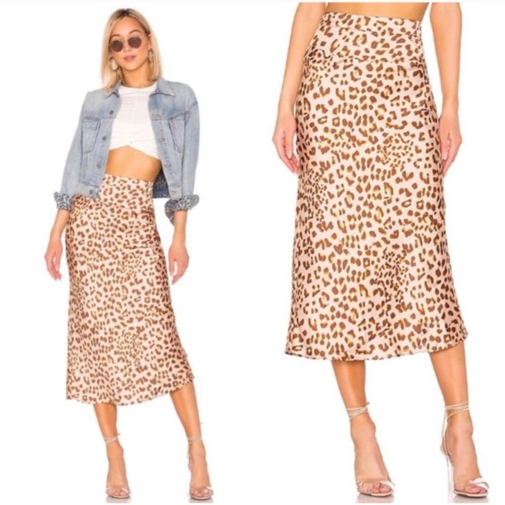 Free people skirt leopard size 4